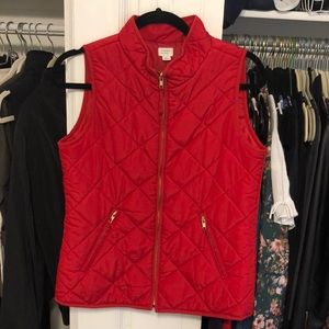 Red puffer vest size small
